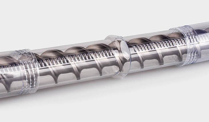 TwistPack Plus middle parts from rose plastic.